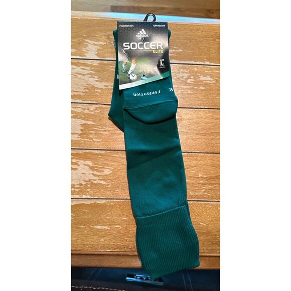Adidas Soccer Elite Socks Formotion ClimaCool Dark Green Size L New - Picture 3 of 3